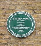 Peter Greene Photo - London UK The unveiling of a Green Plaque in Honor of comedian Peter Cook on the wall off his old stomping ground The Establishment on Greek Street Soho London 15th February 2009Andy LomaxLandmark Media2008