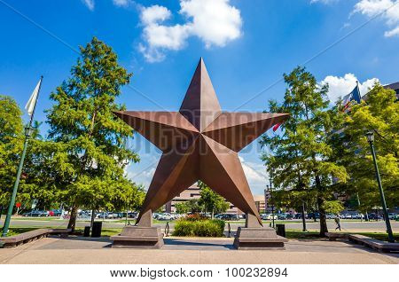 Texas Star In Front Of The Bob Bullock Texas State History Museum In Downtown Austin,