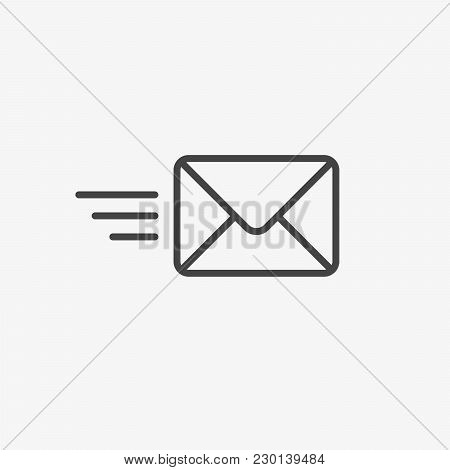 Mail Send Vector Icon. Email Envelope Button. Contakt Address, Inbox, Sign. Mail Communication Newsl