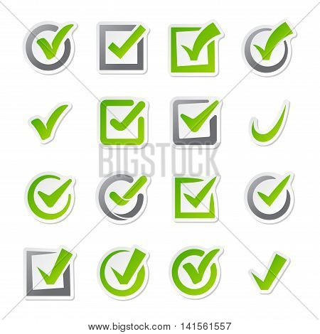 Check box vector icons vector set. Check vote icons vote mark sign choice yes symbol. Correct design check vote icons check mark right agreement voting form. Button question choose success graphic.