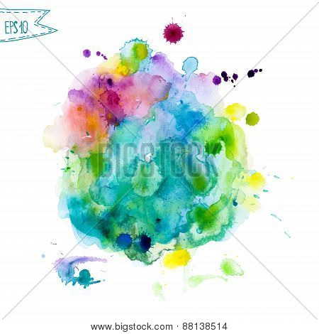 Abstract hand drawn watercolor background,vector illustration.