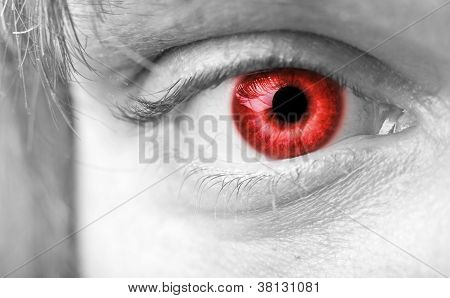 Close-up The Red Vampires Eye