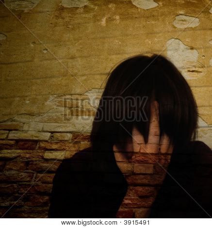 Abstract Woman Wall Face