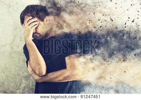 Depressed Man Portrait