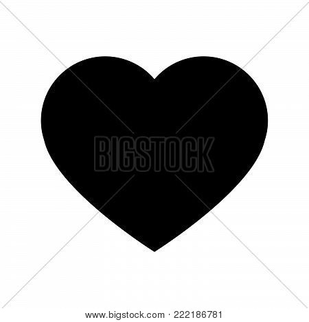 Heart icon isolated on white background. Heart icon modern symbol for graphic and web design. Heart icon simple sign for logo, web, app, UI. Heart icon flat vector illustration, EPS10.