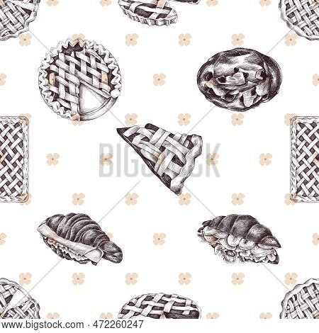 Seamless Repeating Pattern Baked With Love Bakery