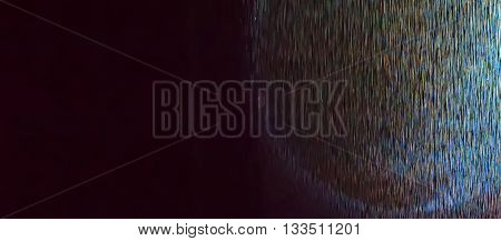 Abstract futuristic panorama background pattern with space rays on black, , glowing circle