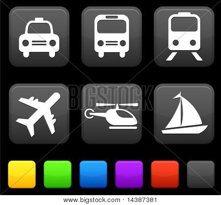 Transportation icon on internet buttons Original vector Illustration