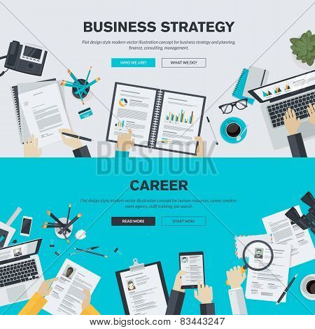 Flat design illustration concepts for business