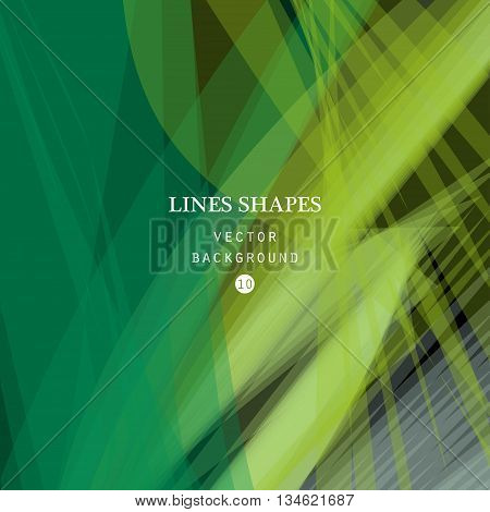 Abstract green vector background green transparent wave lines shapes for brochure website and flyer design. Green smoke wave form. Green wavy shapes background.