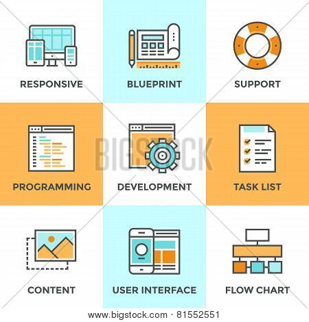 Web And Ui Develop Line Icons Set