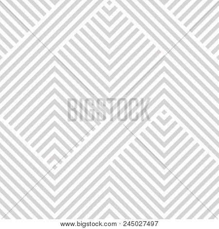 Vector Geometric Seamless Pattern. Modern Texture With Lines, Stripes. Simple Abstract Geometry Grap