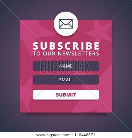 Subscribe to our newsletter form.