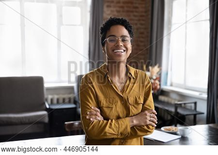 Happy Young African Business Woman, Entrepreneur, Professional Head Shot Portrait