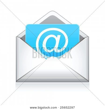 e mail vector icon elszigetelt fehér