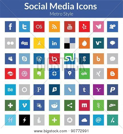 Social Media Icons (Metro Style)