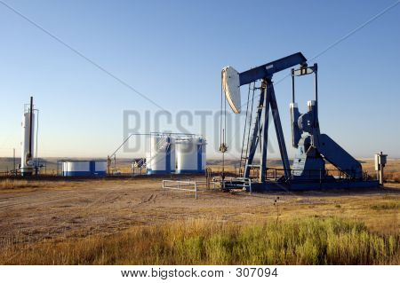 Oil Well And Storage Tanks