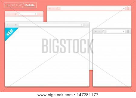 Abstract Design Vector Computer And Smartphone Browsers