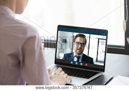 Female Employee Have Video Call With Business Partner