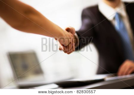 Business people shaking hands