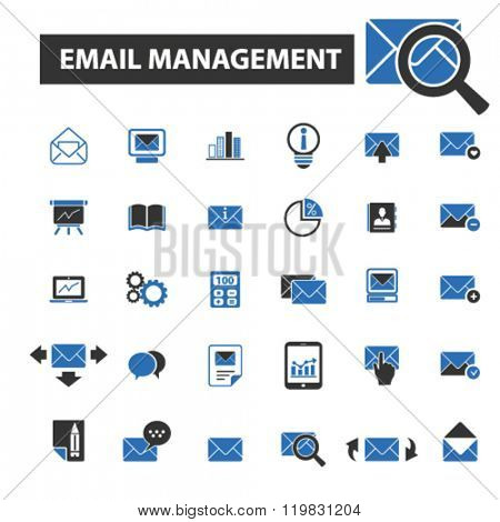 email management icons, email management logo, email management vector, email management flat illustration concept, email management infographics, email management symbols, 
