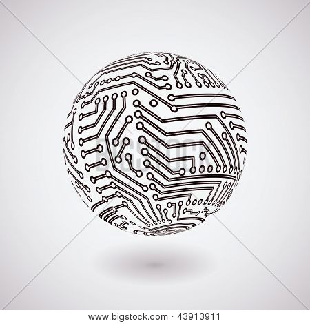 Vector circuit board sphere