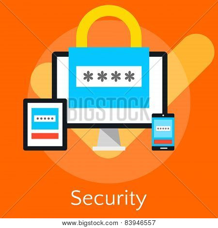 Flat Design Vector Illustration Concepts For Data Security And Internet Security