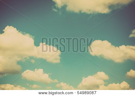 Blue sky vintage and natural background