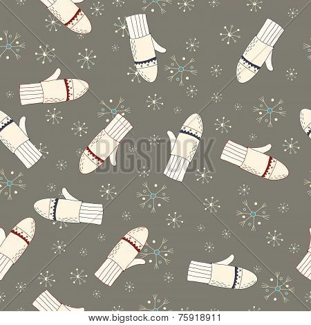 Mitten seamless pattern