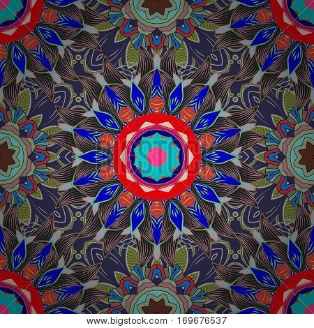 Mandalas Background. Colorful Elements. Vector Illustration Texture.