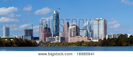 A nice cloudy day in downtown Austin Texas.