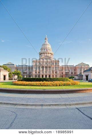 The Texas State Capitol Building in downtown Austin, Texas.  Austin is the capital city of Texas.