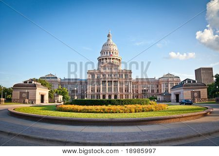 The Texas State Capitol Building in downtown Austin, Texas.  Austin is the capital city of Texas.