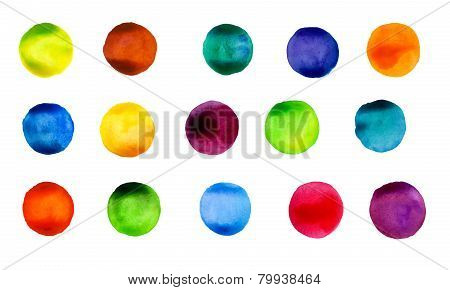 Vector watercolors circles pattern