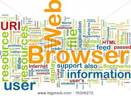 Background concept illustration of internet web browser