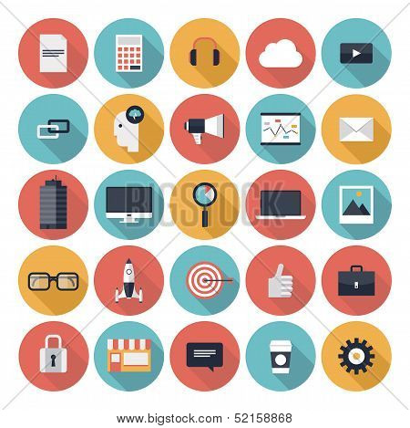 Business Flat Icons Set