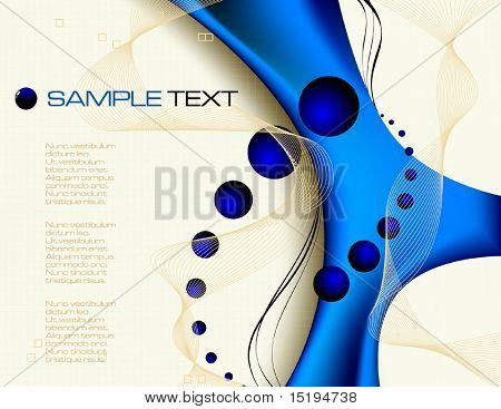 blue tech abstract background - vector illustration - jpeg version in my portfolio