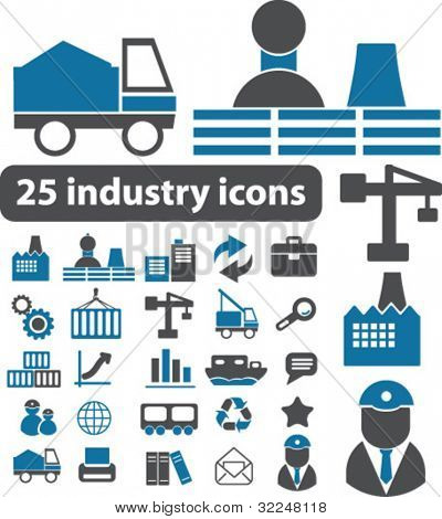 25 industry icons. vector