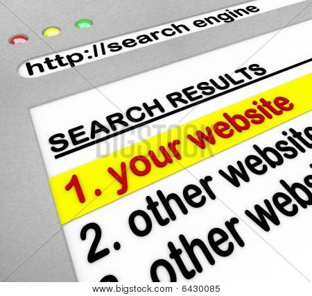 Search Engine Results - Your Site Number One