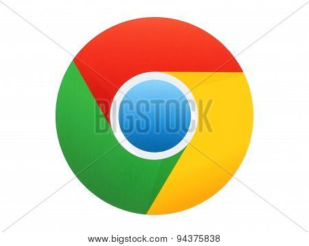 KIEV UKRAINE - APRIL 27 2015:Google Chrome logo