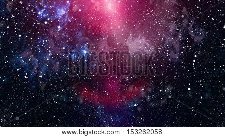 Deep space background with stardust and shining star. Milky way cosmic background. Star dust and pixie dust glitter space backdrop. Space stars and planet conceptual image.