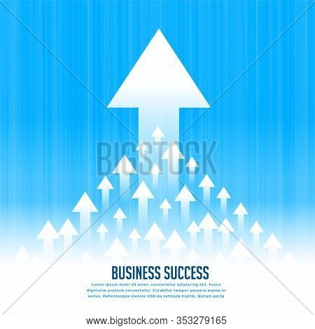 Upward Rising Leading Arrows For Business Growth Concept