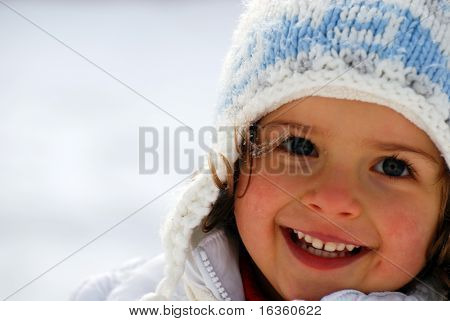 Cute girl winter portrait