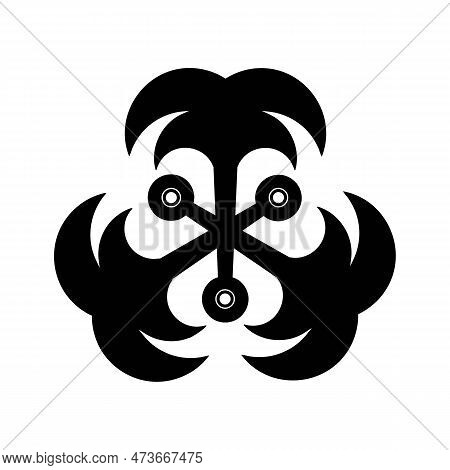 Japanese Style Design Sign Or Mitsu Symbol