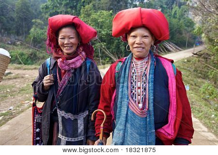 Vermelho Dao étnico minoritário Vietnam