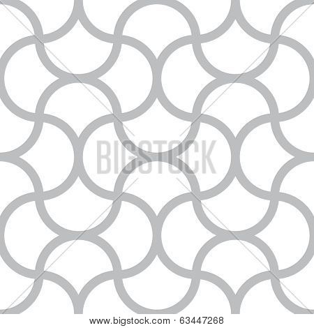 Vector Seamless Pattern - Simple Geometric Lines On White Square Background