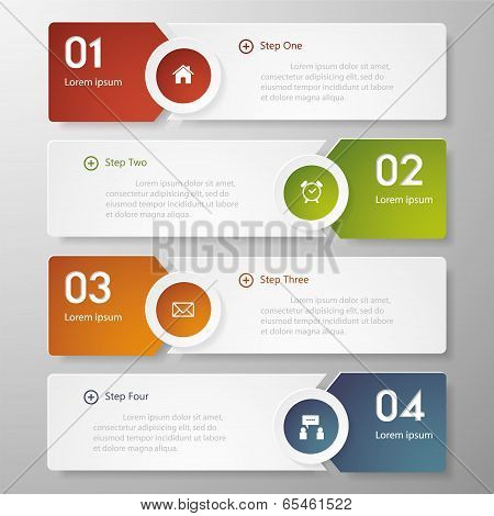 Design clean number banners template/graphic or website layout. Vector.