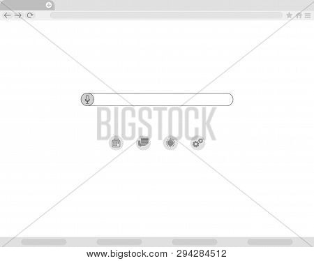 Simple Browser Window, Flat Vector. Browser Window Flat Vector Icon Window Internet Browser. Simple,