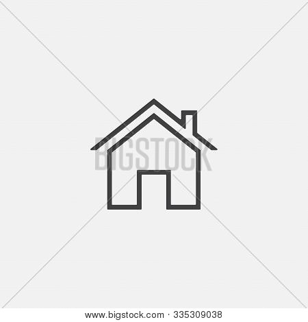 House Or Home Vector Icon In Linear Style, Home Vector Icon Illustration Sign, Home Simple Icon, Sma