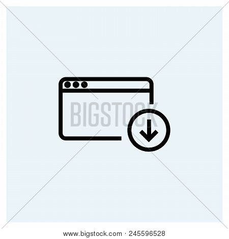 Web Browser Icon Vector Icon On White Background. Web Browser Icon Modern Icon For Graphic And Web D